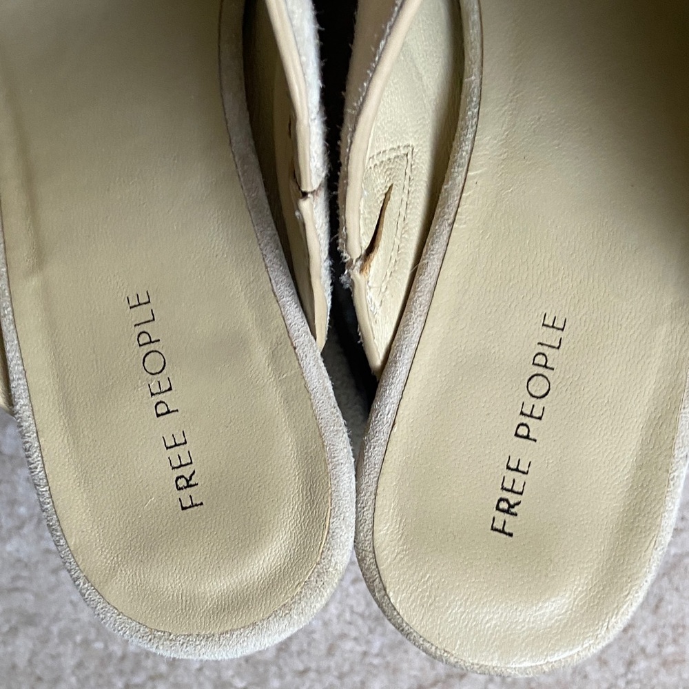 Free People Running in Wedges in Cafe
or Beige with Wood Heel, Size 7.5 - Picture 4 of 6
